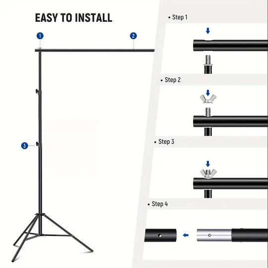 Adjustable metal Background Stand 10x7ft with 4 Clamps, for Balloons, Baby shower, Birthday