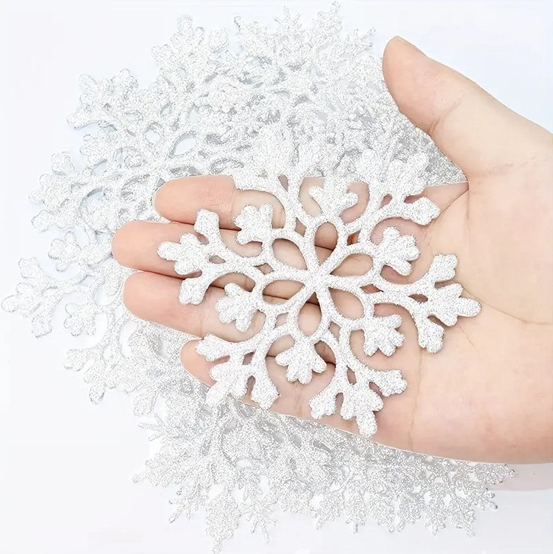 36 Pcs White Snowflake Christmas Tree Decor