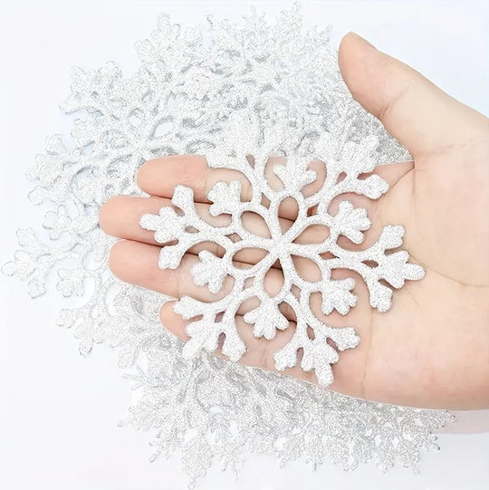 36 Pcs White Snowflake Christmas Tree Decor