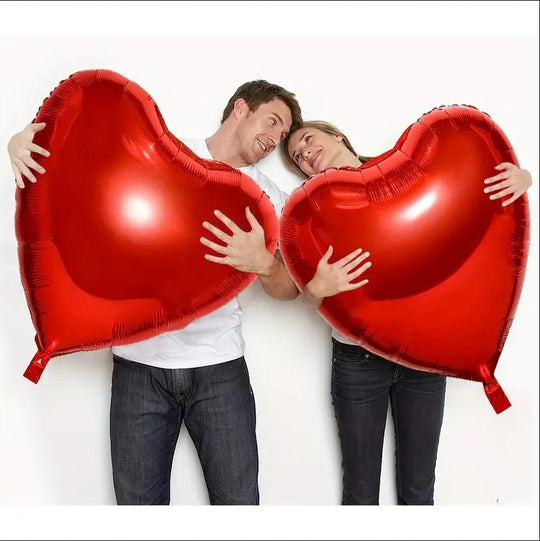 4pcs Large Red Heart Balloons Romantic Decoration