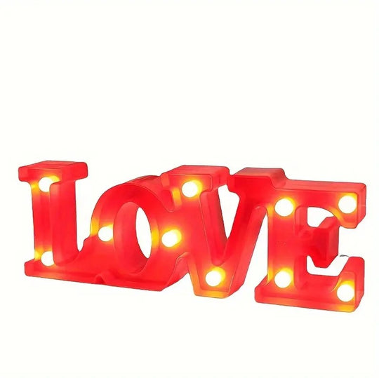 LED Light Sign Love for Birthday, Valentines'Day Decor 11.6"