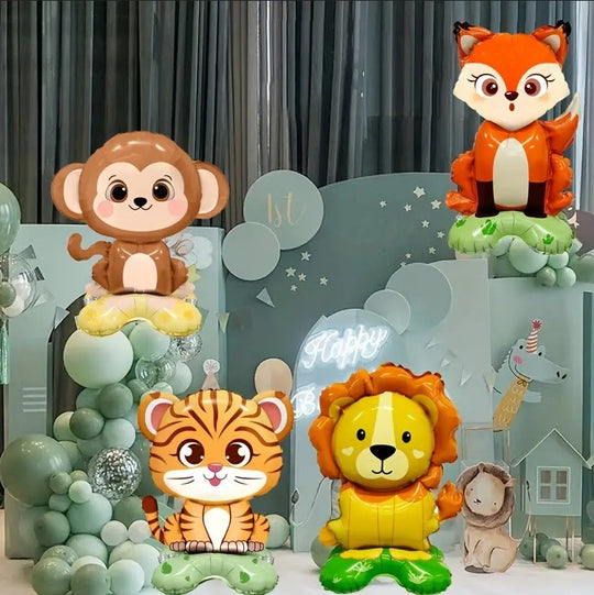 4 pcs Jungle Animal Balloon Set