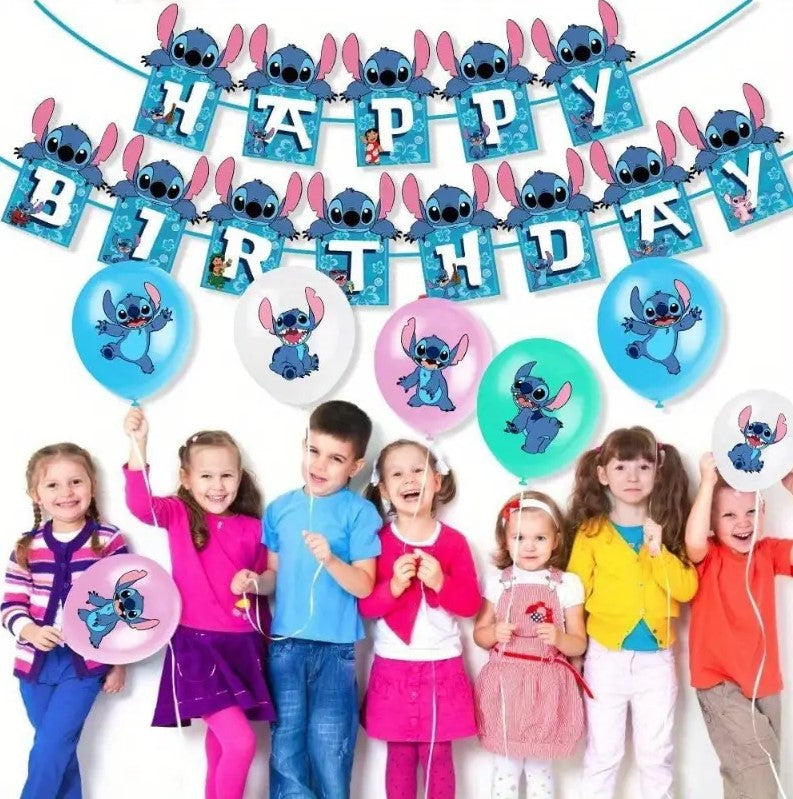 103 PCS Stitch Disney Birthday Party Decoration Complete Set