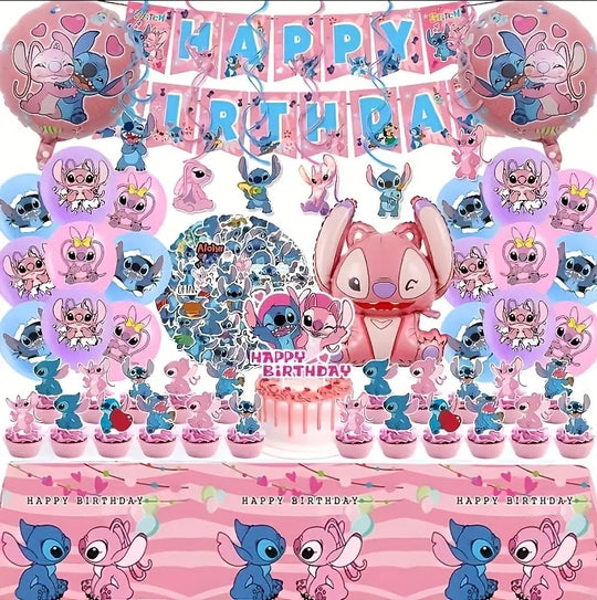 101 PCS Stitch Disney Birthday Party Decoration Complete Set For Girl