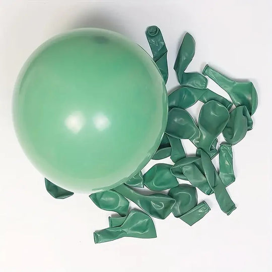 137 Pack Latex Green & White & Golden Mixed Balloons Kit