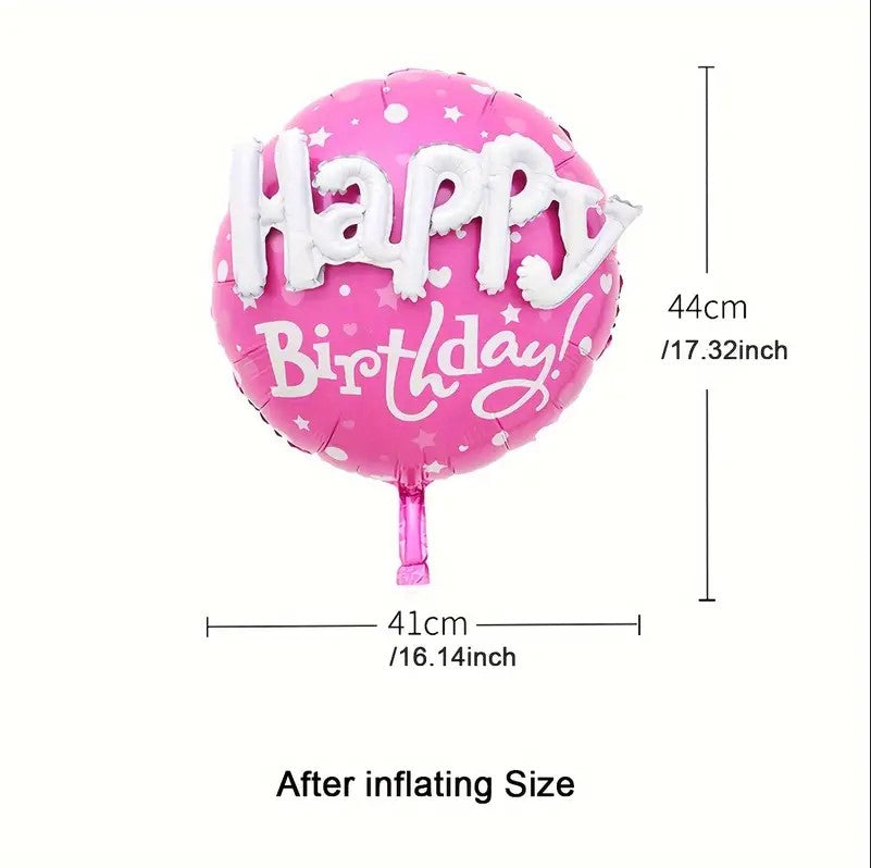 5pcs, Happy Birthday Balloon Set