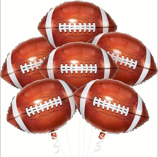 6pcs, Football Balloons For Sport Party Decor