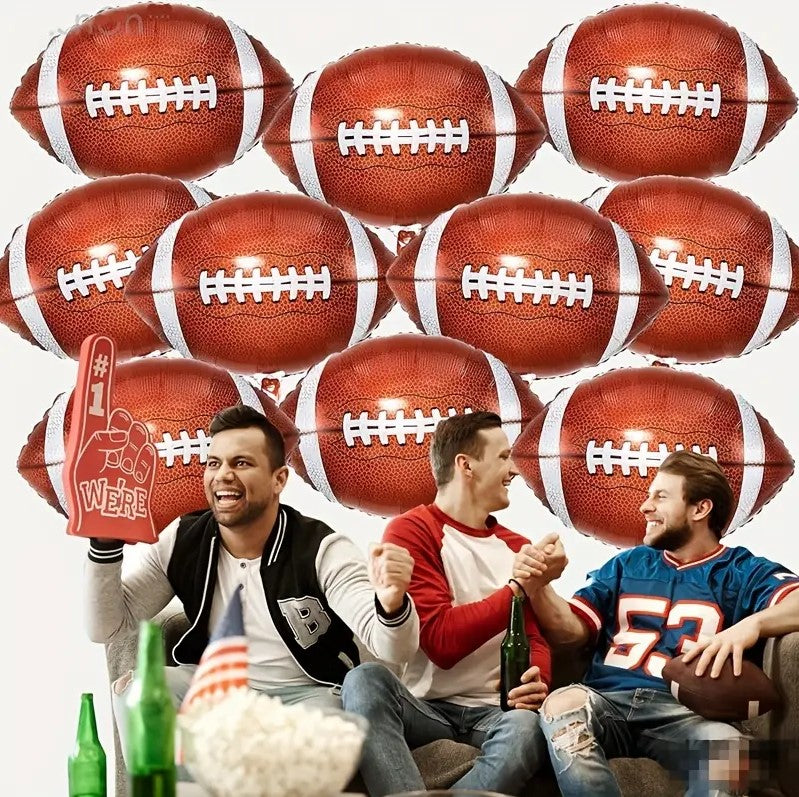 6pcs, Football Balloons For Sport Party Decor