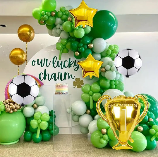 5pcs Trophy Shaped Soccer Party Balloons Set