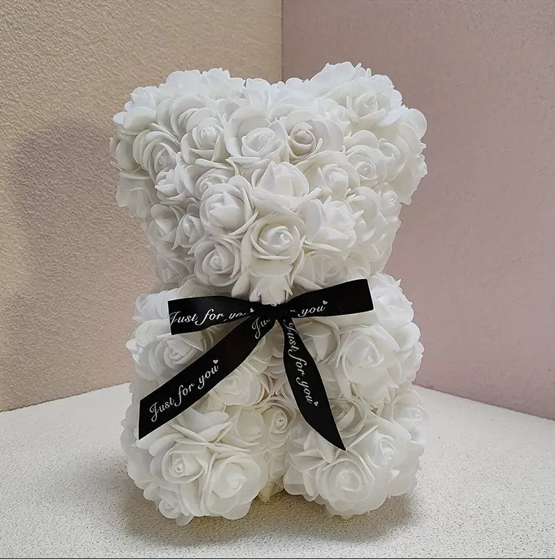 1 PC Rose Bear from Artificial Foam Flowers Gift for Valentine's Day