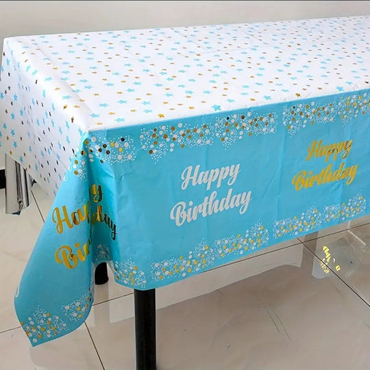 Blue Tablecloth for Parties Disposable Roll Up