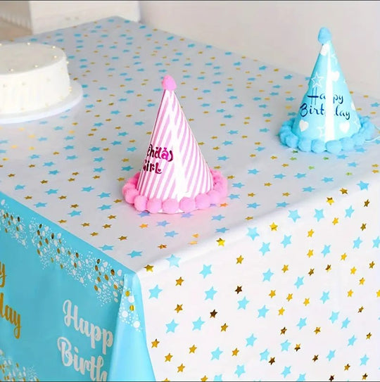 Blue Tablecloth for Parties Disposable Roll Up