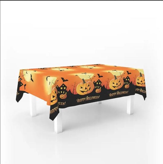 Halloween Pumpkin Waterproof Tablecloth