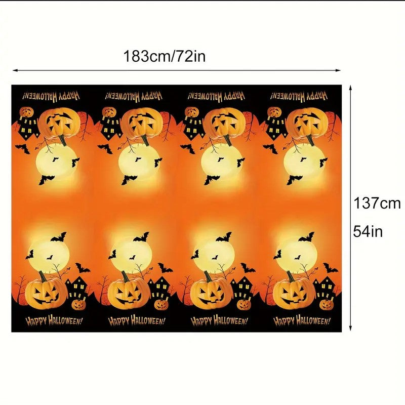 Halloween Pumpkin Waterproof Tablecloth