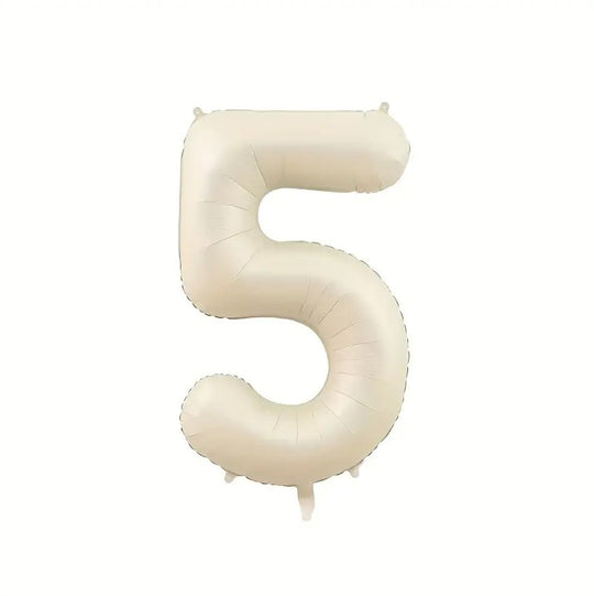 1 Pack Beige Caramel Number Balloon for Birthday, Baby Shower Decor