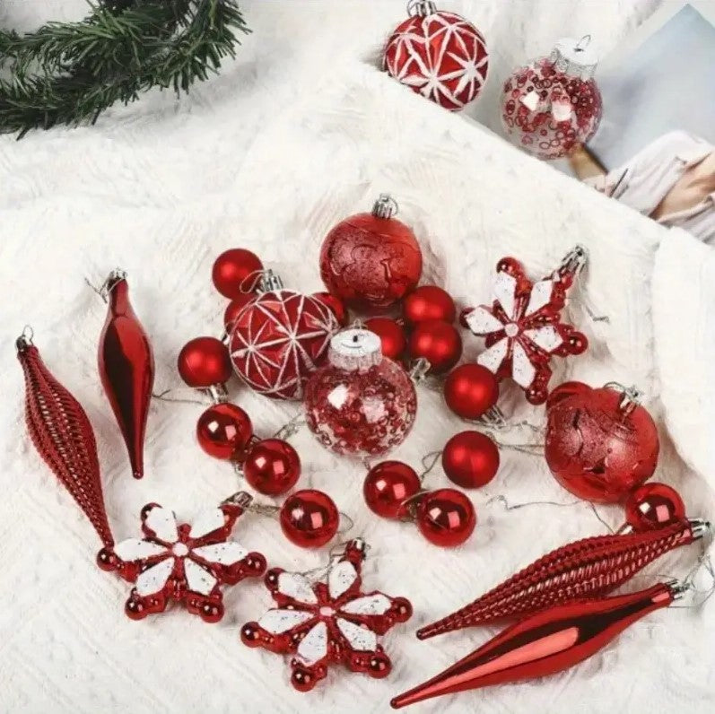 40 PCS Christmas Tree Assorted Ornament Set