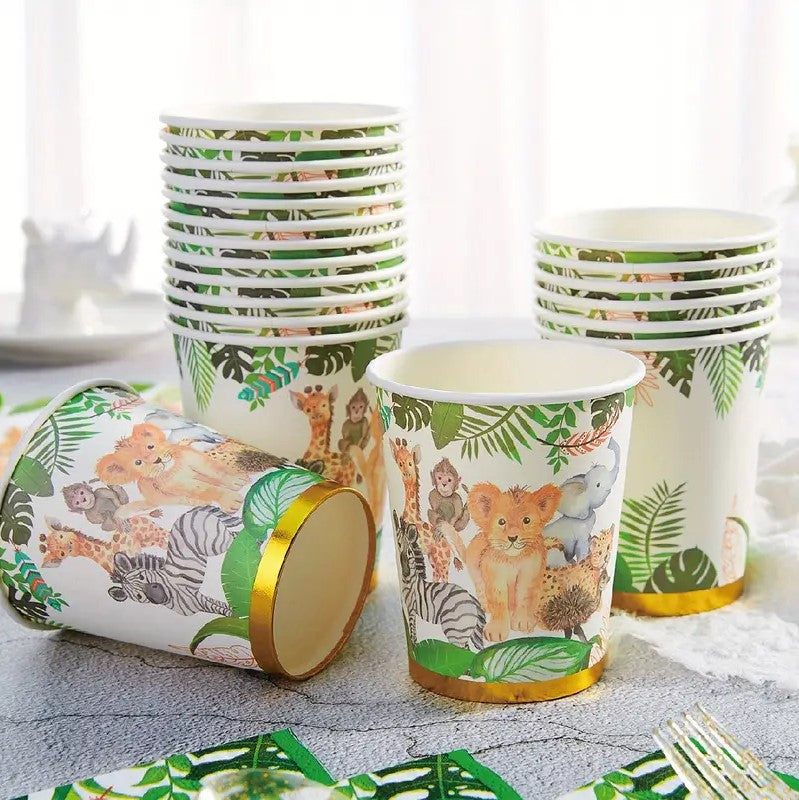 Jungle-Themed Party Birthday Set 96Pcs