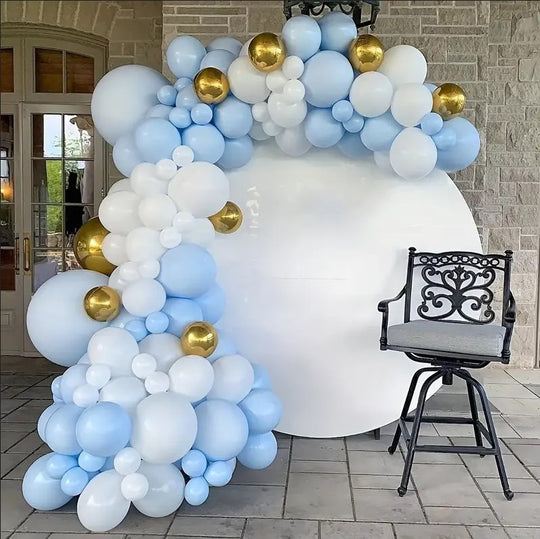 146pcs Blue And White Balloon Arch Set