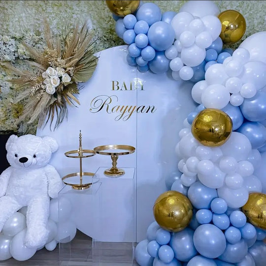 146pcs Blue And White Balloon Arch Set