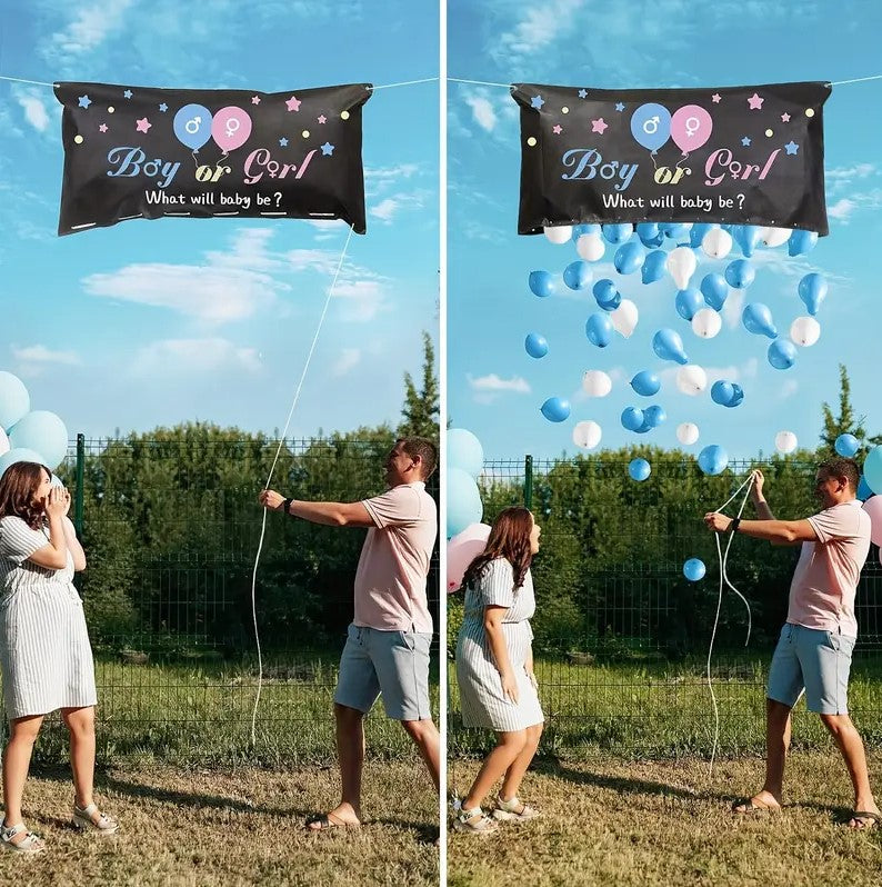 1PC Gender Reveal Balloon Drop Bag Boy Or Girl