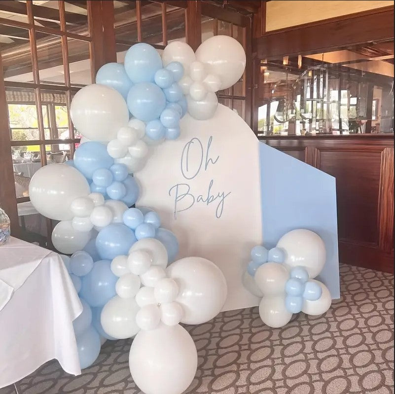 146pcs Blue And White Balloon Arch Set