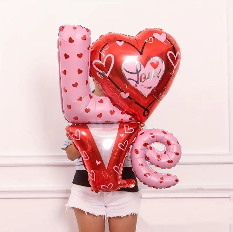 1PC Foil Balloon 35" Love  for Valentine's Day Decor