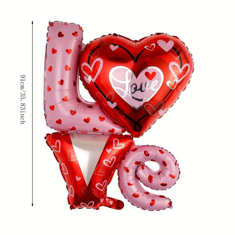 1PC Foil Balloon 35" Love  for Valentine's Day Decor