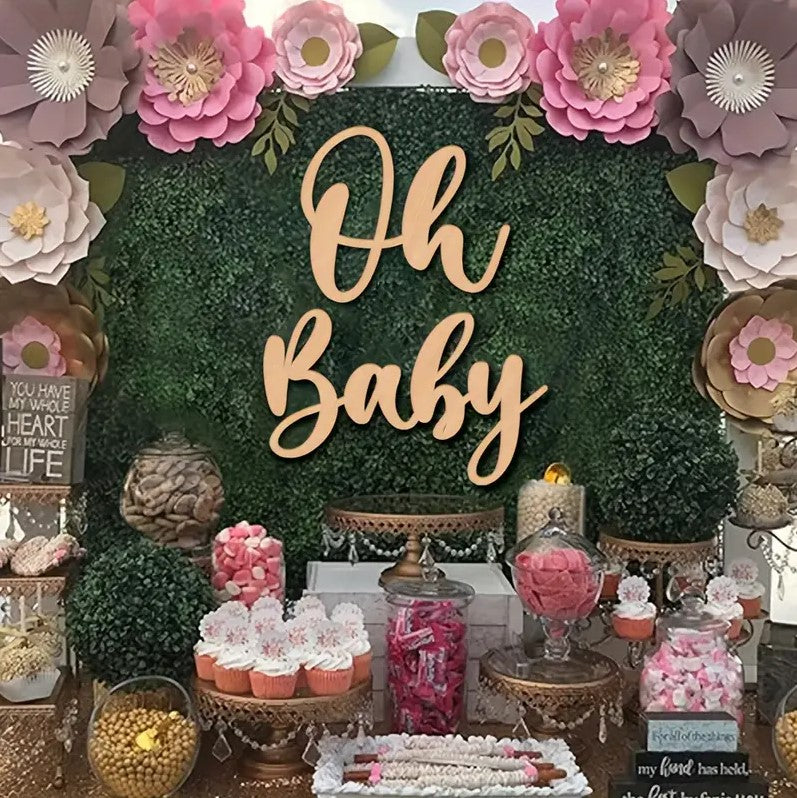 Wooden Sign Decor "Oh Baby"