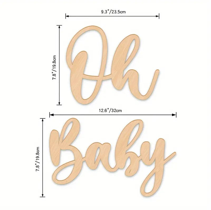 Wooden Sign Decor "Oh Baby"