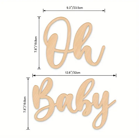 Wooden Sign Decor "Oh Baby"