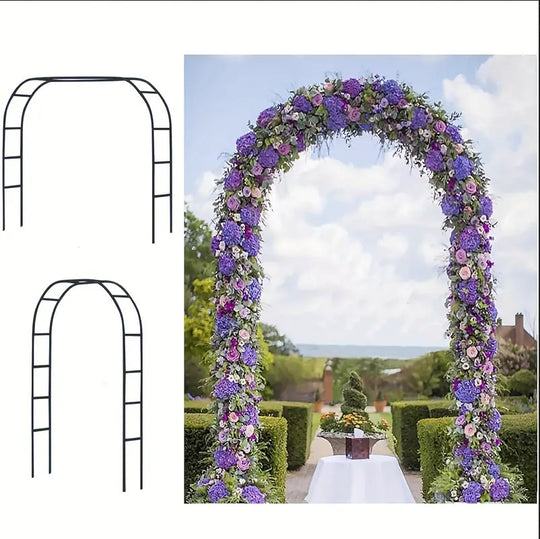 Black Metal Arch For Flowers, Balloons