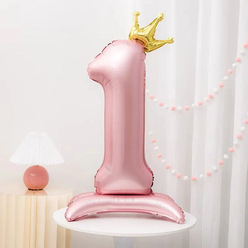 1 PC Pink Crown Number Balloon 42