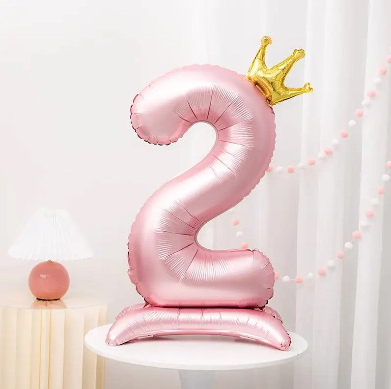 1 PC Pink Crown Number Balloon 42