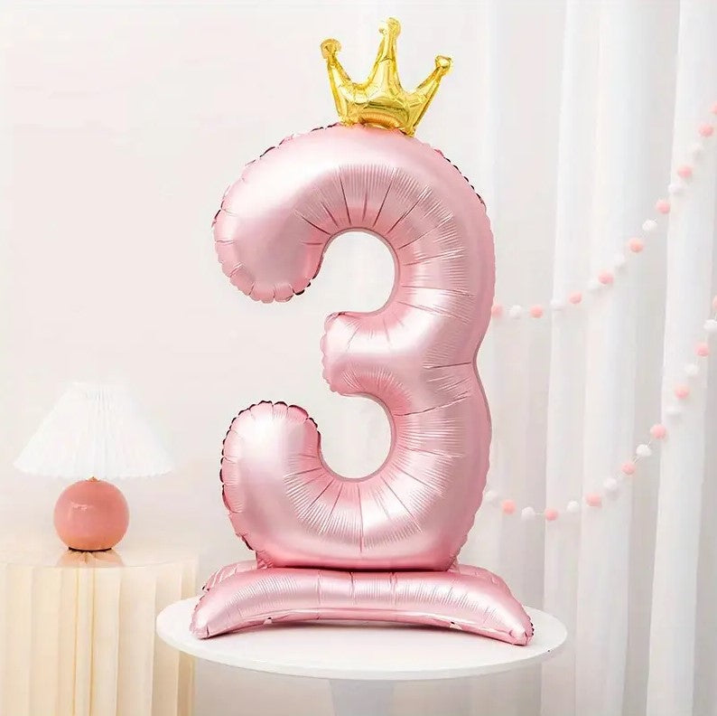 1 PC Pink Crown Number Balloon 42