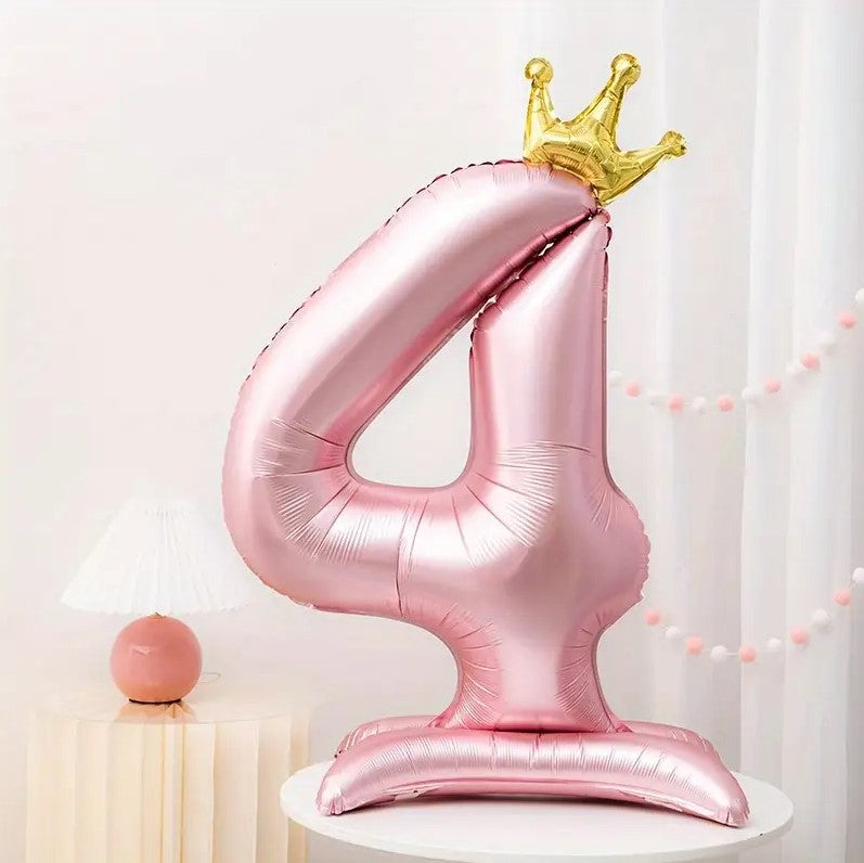 1 PC Pink Crown Number Balloon 42