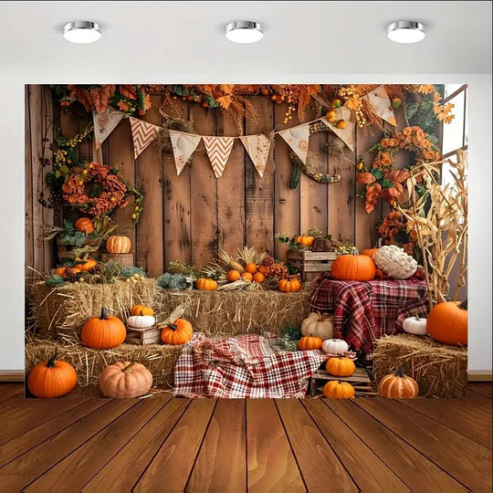 Autumn Harvest Pumpkin Party Banner