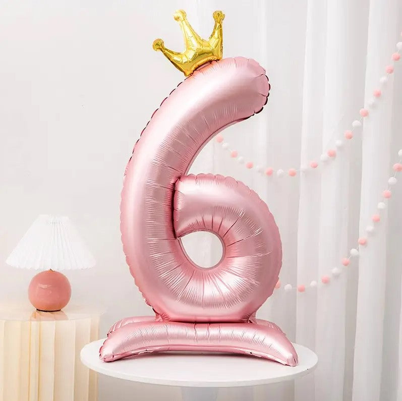 1 PC Pink Crown Number Balloon 42