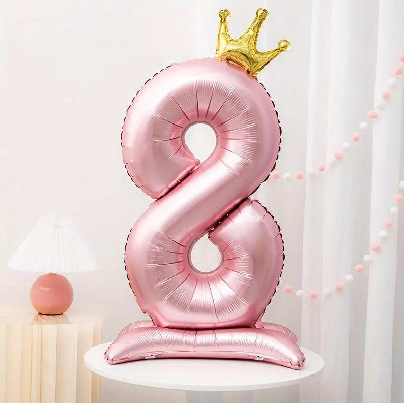 1 PC Pink Crown Number Balloon 42