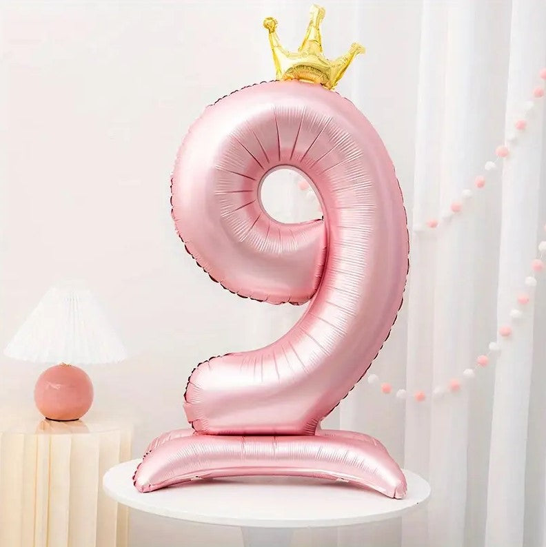 1 PC Pink Crown Number Balloon 42