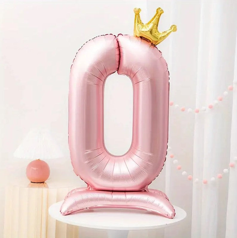 1 PC Pink Crown Number Balloon 42