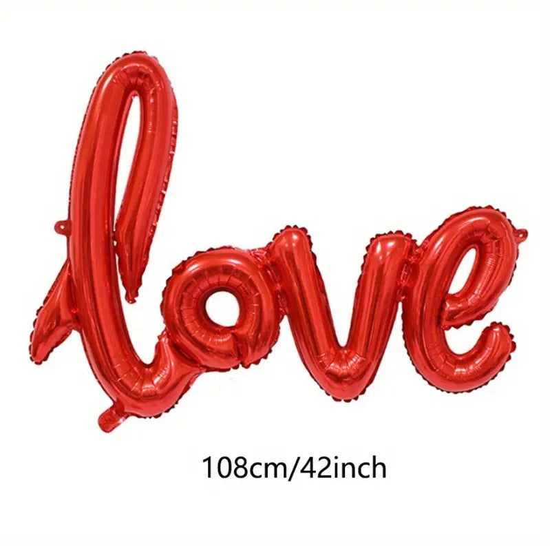 1pc Romantic Love Letter Aluminum Foil Balloon for Valentine's Day