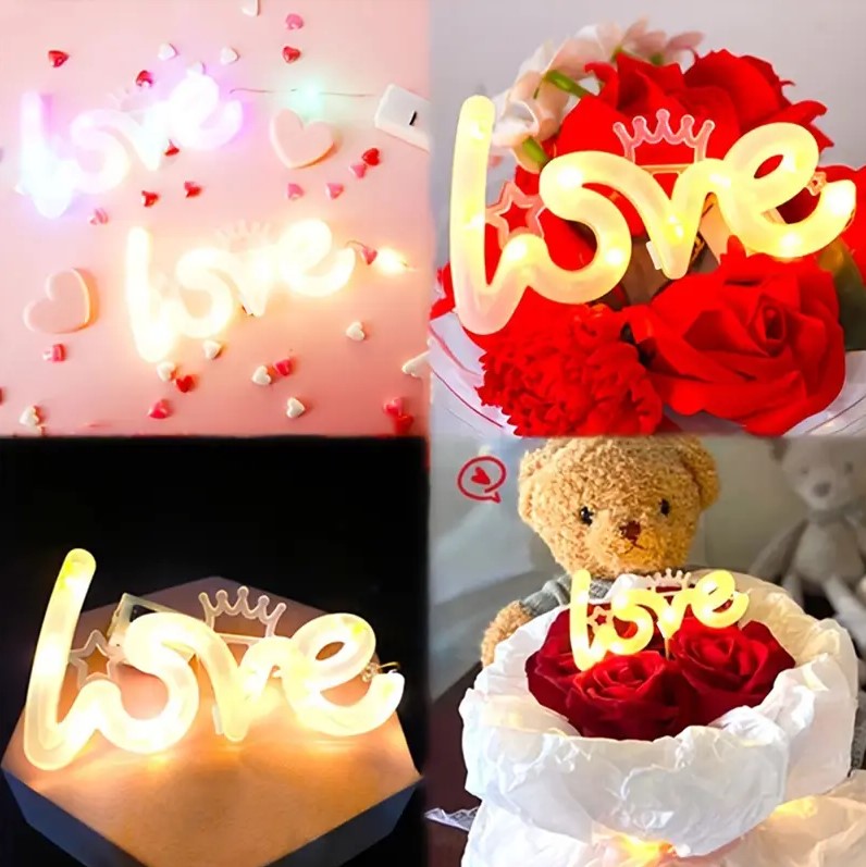 1pc LED LOVE Bouquet Lamp for Valentine's Day Gift