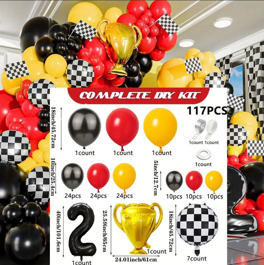 217 PCS Cars Theme Decor