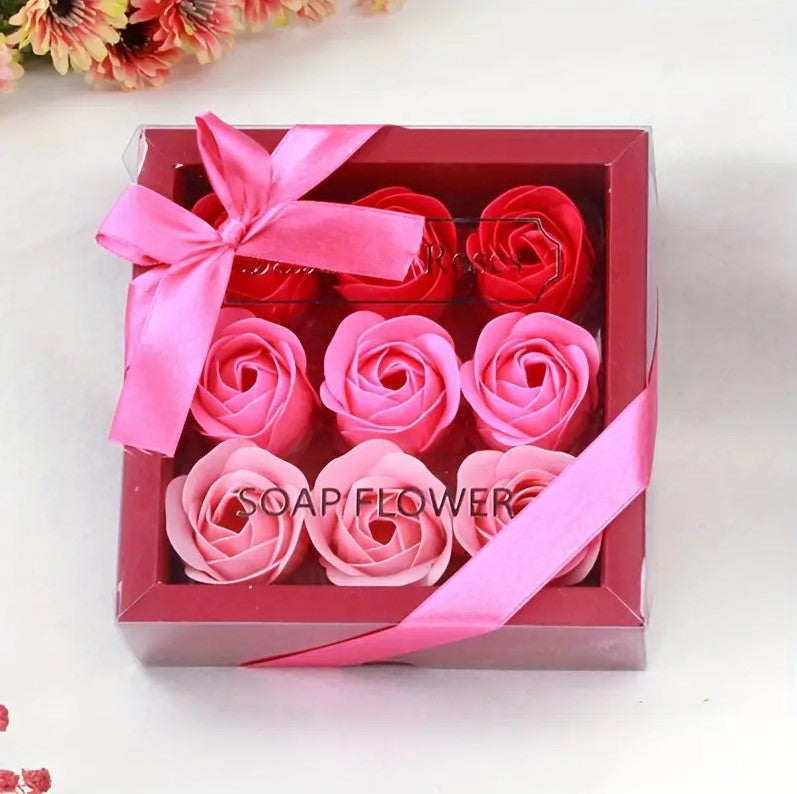 9 PACK Roses Soap Flower Gift Box for Birthday, Valentine's Day