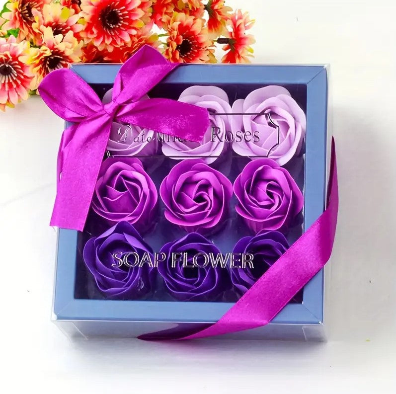 9 PACK Roses Soap Flower Gift Box for Birthday, Valentine's Day