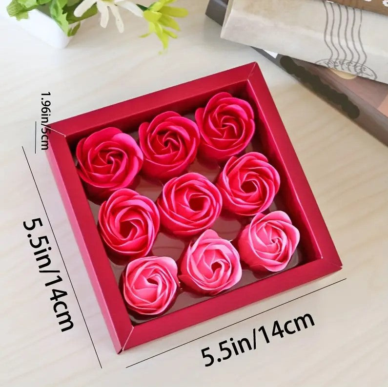 9 PACK Roses Soap Flower Gift Box for Birthday, Valentine's Day