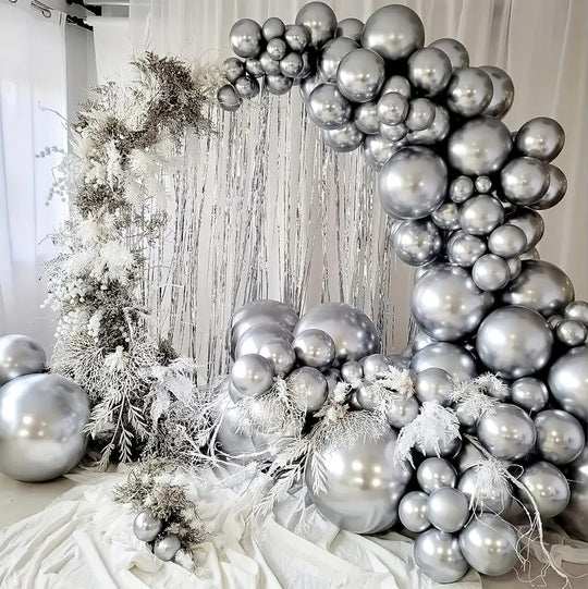 237 PCS Silver Party Decor