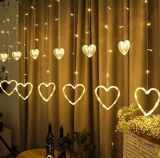 8.2FT LED String Lights Heart-shaped For Valentine's Day, Restaurant, Wedding Decor