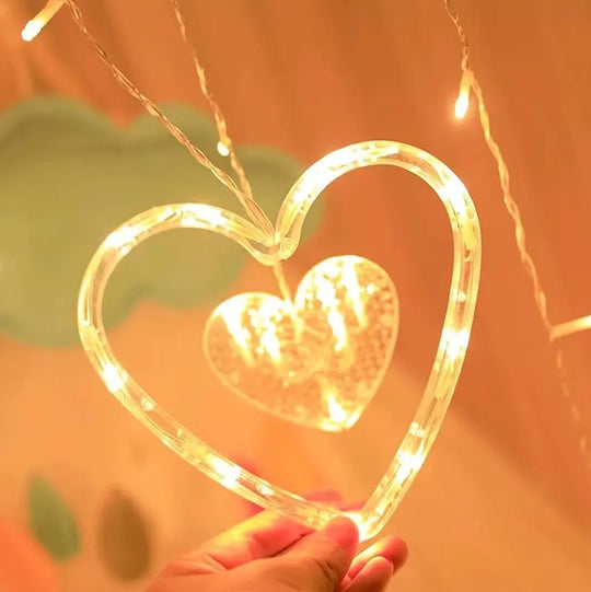 8.2FT LED String Lights Heart-shaped For Valentine's Day, Restaurant, Wedding Decor