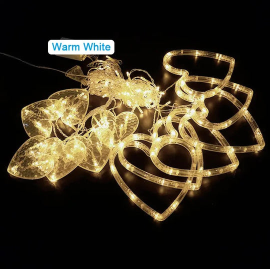 8.2FT LED String Lights Heart-shaped For Valentine's Day, Restaurant, Wedding Decor